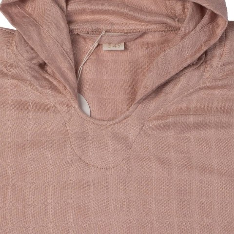 Petú Petú - ponczo z kapturem z miękkiej bawełny muslin Rose 3-4 lata