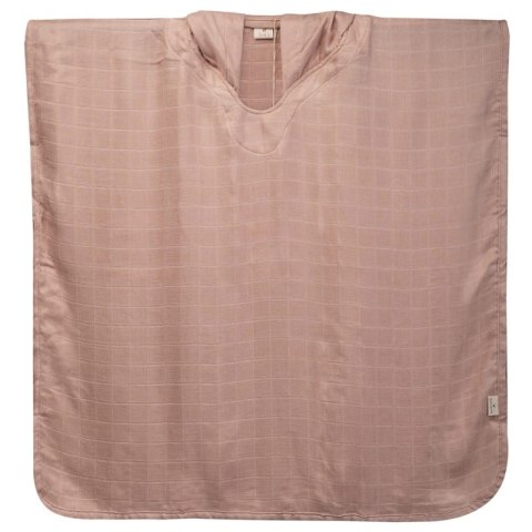Petú Petú - ponczo z kapturem z miękkiej bawełny muslin Rose 3-4 lata