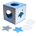 Mata edukacyjna piankowa puzzle szara niebieska 60 x 60 cm 9 elementów