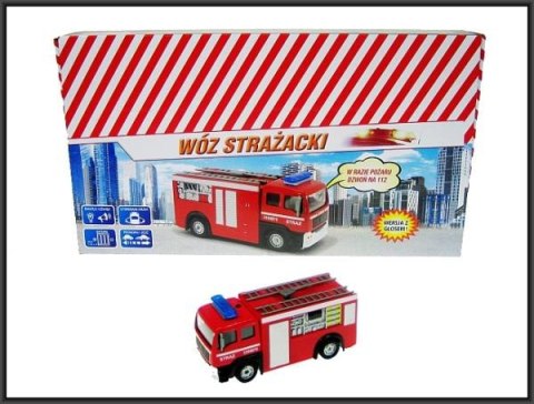 Auto Wóz Strażacki 11cm z dźwiękiem p 12 SW-16-10F/PL