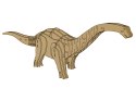 Drewniane Puzzle Przestrzenne 3D Brontozaur Składanka Edukacyjna 38 Elementów