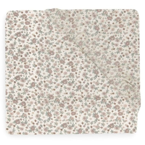 Jollein prześcieradło do kosza/kołyski/gondoli/łóżeczka 90x50 cm RETRO FLOWERS