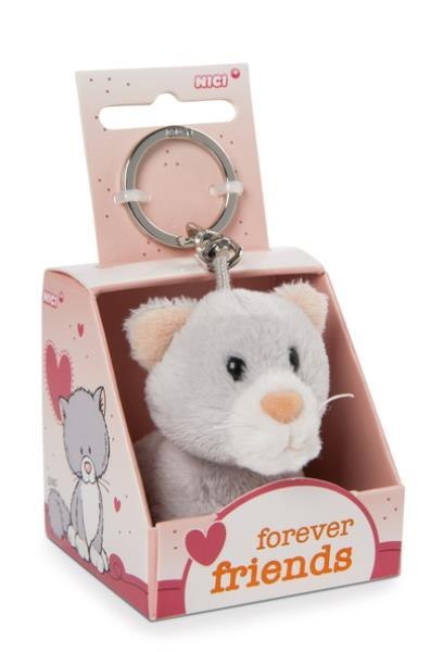 NICI 48120 Brelok pluszowy na klucze Kot 6cm "forever friends" w pudełku prezentowym