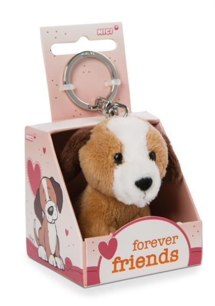 NICI 48130 Brelok pluszowy na klucze Pies 6cm "forever friends" w pudełku prezentowym