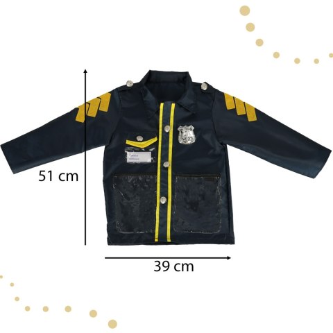 Kostium strój karnawałowy przebranie policjant kajdanki czapka zestaw 3-8 lat