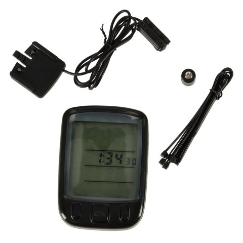 Licznik rowerowy RALLEX wodoodporny przewodowy prędkościomierz podświetlany 25w1 LCD