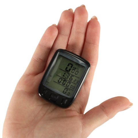 Licznik rowerowy RALLEX wodoodporny przewodowy prędkościomierz podświetlany 25w1 LCD