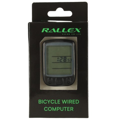 Licznik rowerowy RALLEX wodoodporny przewodowy prędkościomierz podświetlany 25w1 LCD