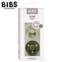 BIBS COLOUR 2-PACK SAGE & GREEN HUNTER L Smoczek Uspokajający kauczuk Hevea