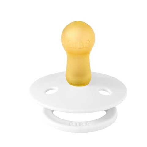 BIBS COLOUR WHITE M Smoczek Uspokajający kauczuk Hevea