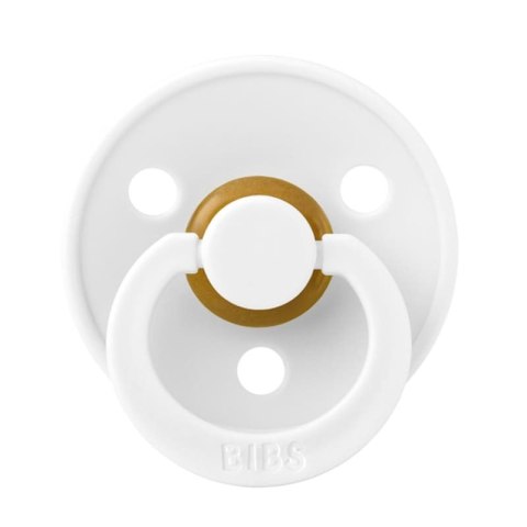 BIBS COLOUR WHITE M Smoczek Uspokajający kauczuk Hevea