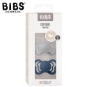 BIBS COUTURE 2-PACK CLOUD & STEEL BLUE M Smoczek ortodontyczny silikonowy