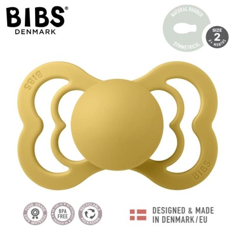 BIBS SUPREME MUSTARD M Smoczek symetryczny kauczuk Hevea