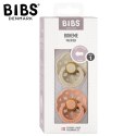 BIBS BOHEME 2-PACK VANILLA & PEACH S Smoczek Uspokajający kauczuk Hevea