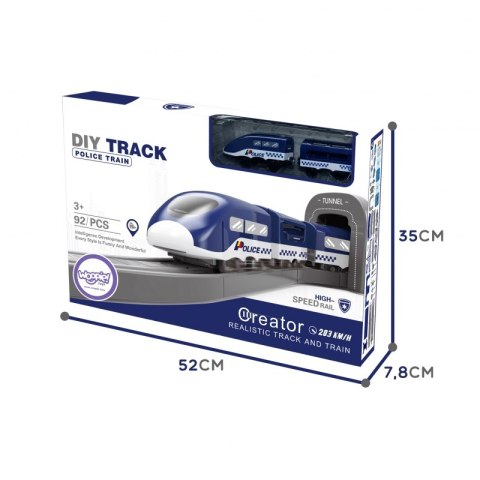 WOOPIE Kolejka Elektryczna Tor Samochodowy Komisariat Policji Helikopter Auta 92 el.