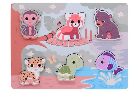 Drewniane puzzle sensoryczne The Wildies Family