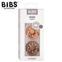 BIBS BOHEME 2-PACK PEACH & WOODCHUCK S Smoczek Uspokajający kauczuk Hevea