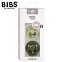 BIBS COLOUR 2-PACK SAGE & GREEN HUNTER S Smoczek Uspokajający kauczuk Hevea