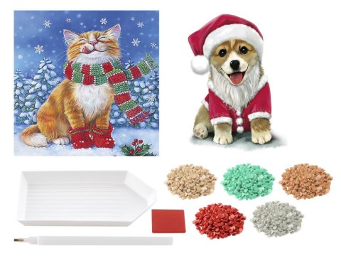 Kartki świąteczne do malowanie diamentami