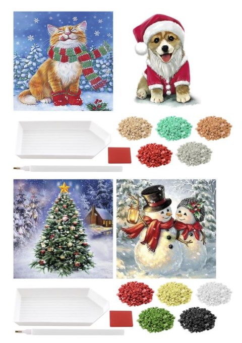 Kartki świąteczne do malowanie diamentami