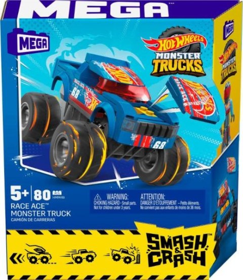 Klocki MEGA Hot Wheels Race Ace Kaskaderska sztuczka Monster Truck HMM49 p5 MATTEL