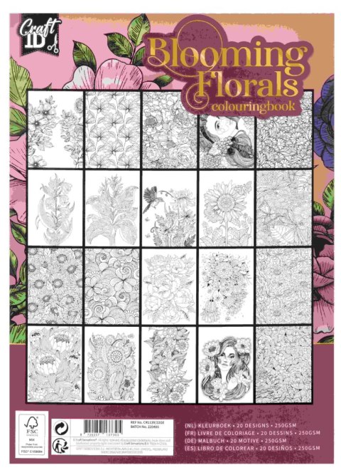 Kolorowanka A4 / 20 arkuszy 250 g/m2, 2 wzory MIX