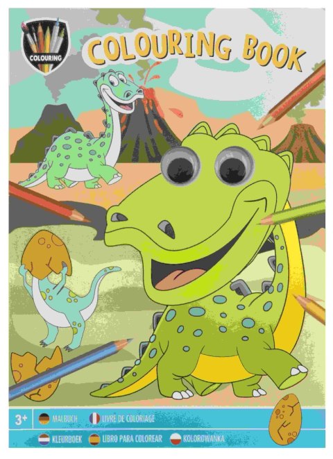 Kolorowanka z ruchomymi oczkami 27 x 19,5 cm, 20 stron