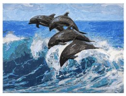Malowanie po numerach 30x40cm Delfin - 24 farby/4 pędzle