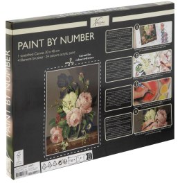 Malowanie po numerach 30x40cm Kwiaty - 24 farby/4 pędzle