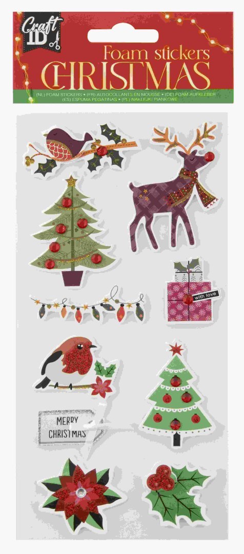 Świąteczne naklejki piankowe