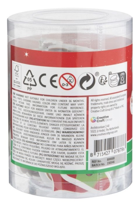 Naklejki piankowe z tematyką świąteczną w wiaderku