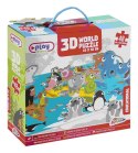 Puzzle 3D Zwierzęta Świata 48 szt. + 20 figurek - 40x50cm