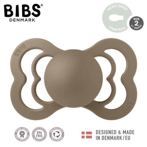 BIBS SUPREME DARK OAK M Smoczek symetryczny kauczuk Hevea