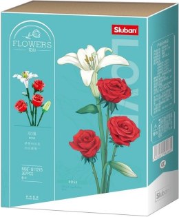 Klocki SLUBAN Róża Lilia kwiatki bukiet 267 el