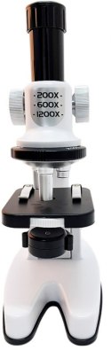 Mikroskop 2w1 podświetlenie powiększenie 200x 600x 1200x