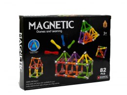Klocki magnetyczne konstrukcyjne 82 elementy
