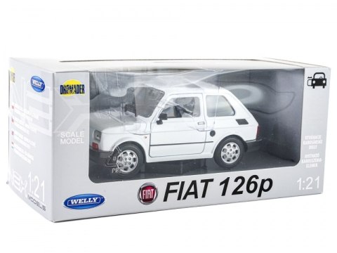 WELLY MALUCH FIAT 126P 1:21 SAMOCHÓD KOLEKCJONERSKI biały