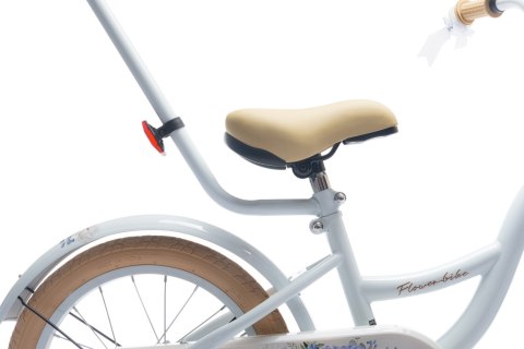 Rowerek dla dziewczynki 14 cali Flower bike - biały & niebieski