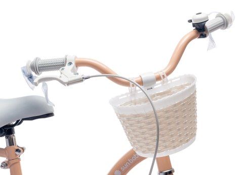 Rowerek dla dziewczynki 14 cali Flower bike - morelowy