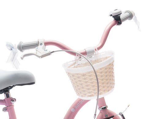 Rowerek dla dziewczynki 14 cali Flower bike - różowy