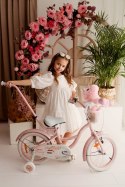 Rowerek dla dziewczynki 14 cali Flower bike - różowy