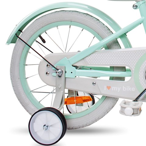 Rowerek dla dziewczynki 14 cali Heart Bike seria Silver Moon 14 cali - miętowy