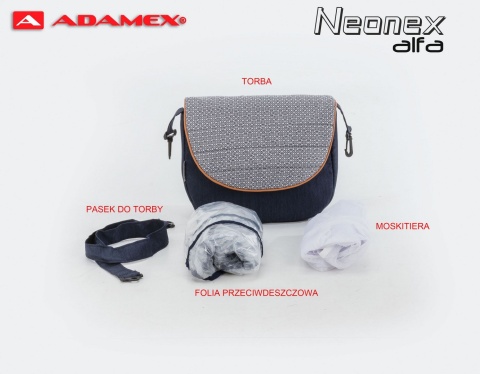 NEONEX ALFA 2w1 ADAMEX wózek dziecięcy - Polski Produkt