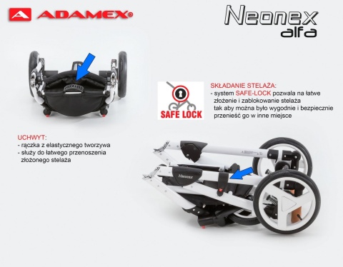 NEONEX ALFA 2w1 ADAMEX wózek dziecięcy - Polski Produkt