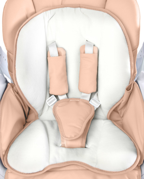 INDIGO Caretero 2w1 krzesełko do karmienia i huśtawka dla niemowląt - Powder Pink