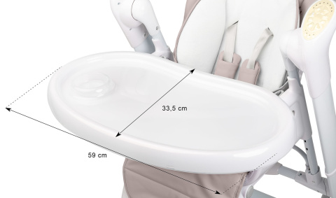 INDIGO Caretero 2w1 krzesełko do karmienia i huśtawka dla niemowląt - Powder Pink