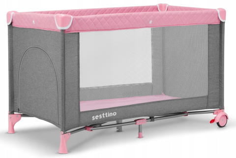 LIA Plus Sesttino Łóżeczko turystyczne dwupoziomowe - Pink