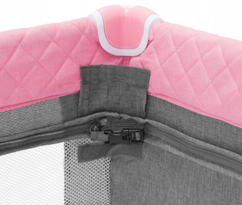 LIA Plus Sesttino Łóżeczko turystyczne dwupoziomowe - Pink