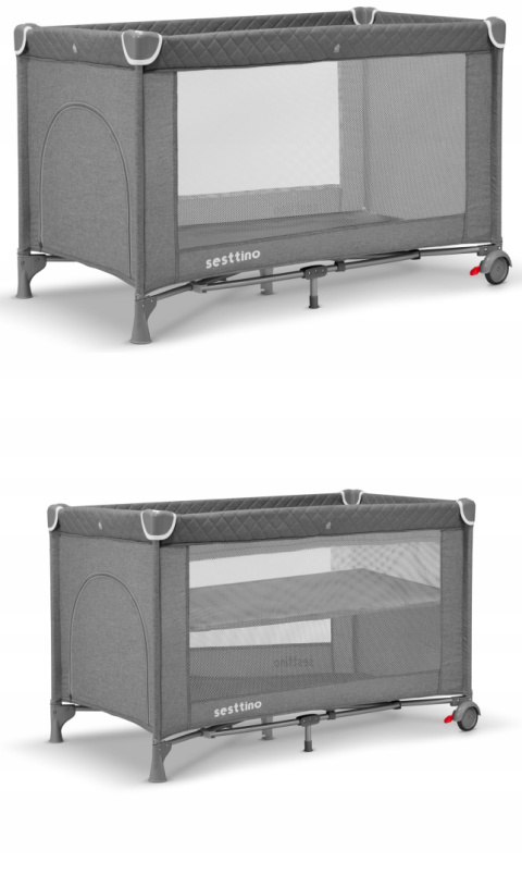 LIA Plus Sesttino Łóżeczko turystyczne dwupoziomowe - Gray
