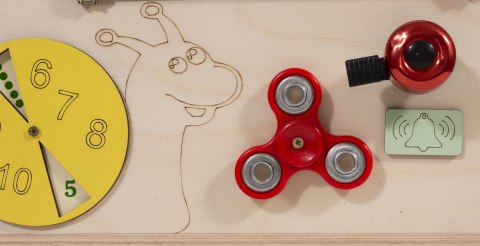 Puf manipulacyjny LAS z siedziskiem kółeczkami